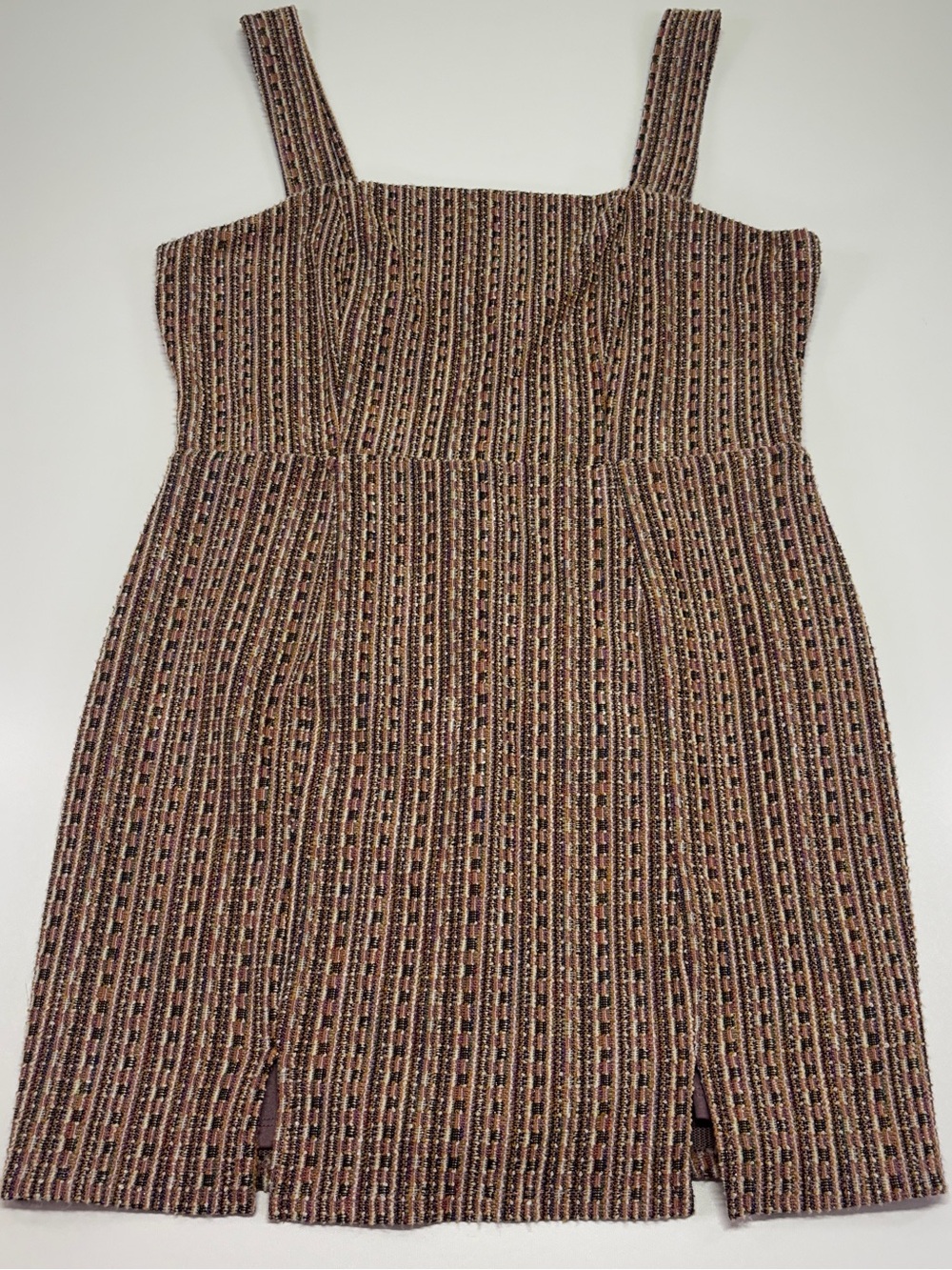 Francesca’s XL Boucle Tweed Mini Dress Quiet Luxury Old Money Pink A-Line